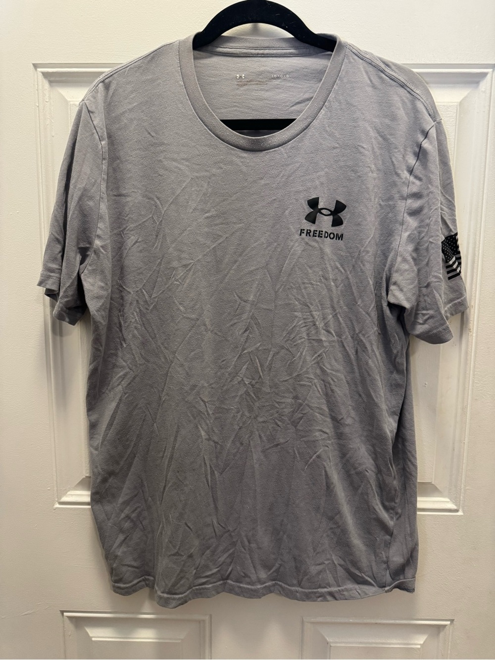 Under Armour Gray Freedom Short Sleeve Crew Tee 0525